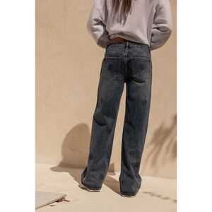 Cali Rose Rhinestone  Slouchy Jeans Size 29